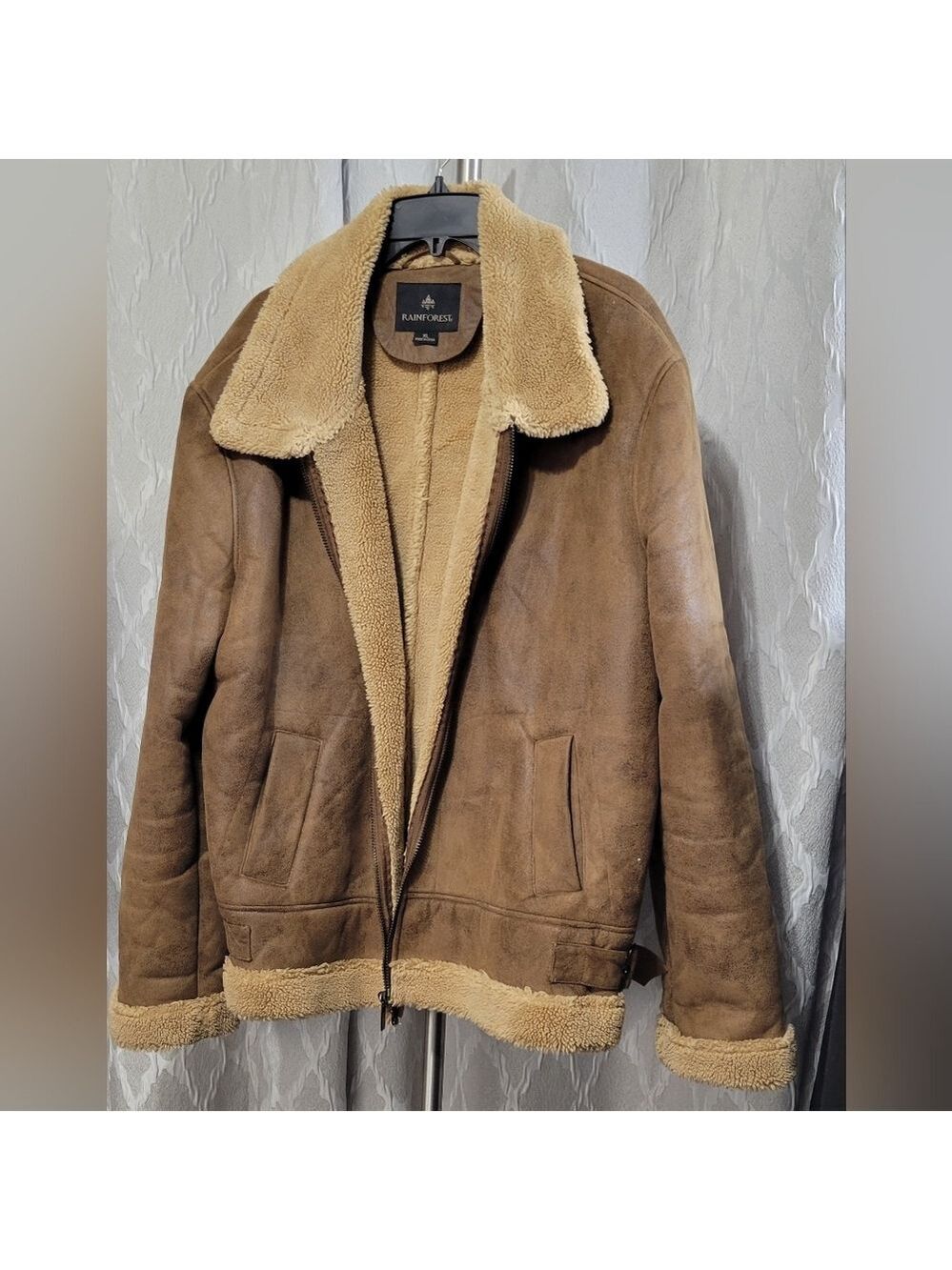 Rainforest | Aviator Bomber Jacket | Men's Faux Shearling-Lined Bomber Jacket